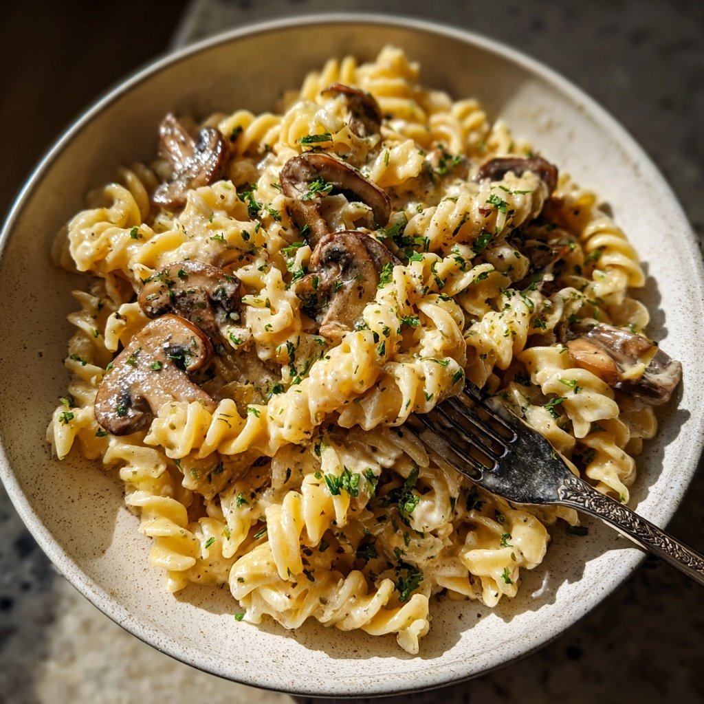 Easy Pasta With Creamy Mushroom Sauce