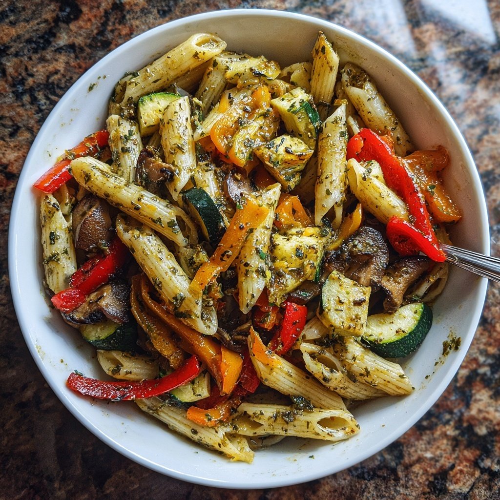 Herb Roasted Veggie Pasta Skillet