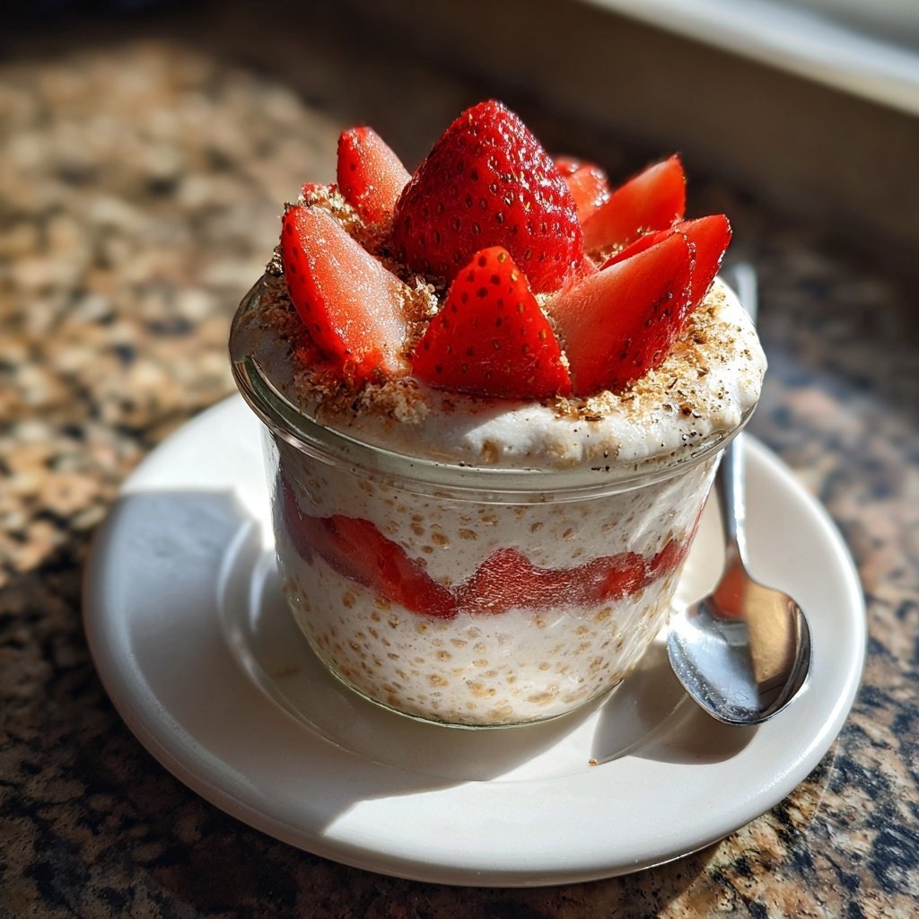 Strawberry Cheesecake Overnight Oats