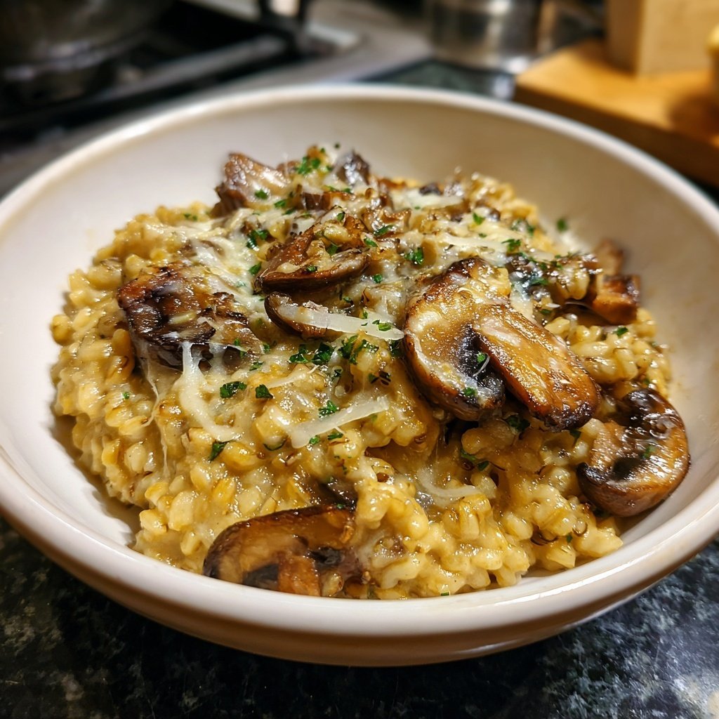 Creamy Mushroom Barley Bowl