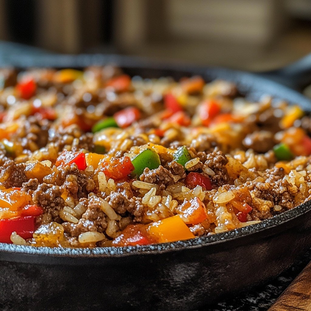 Ground Beef and Rice Skillet