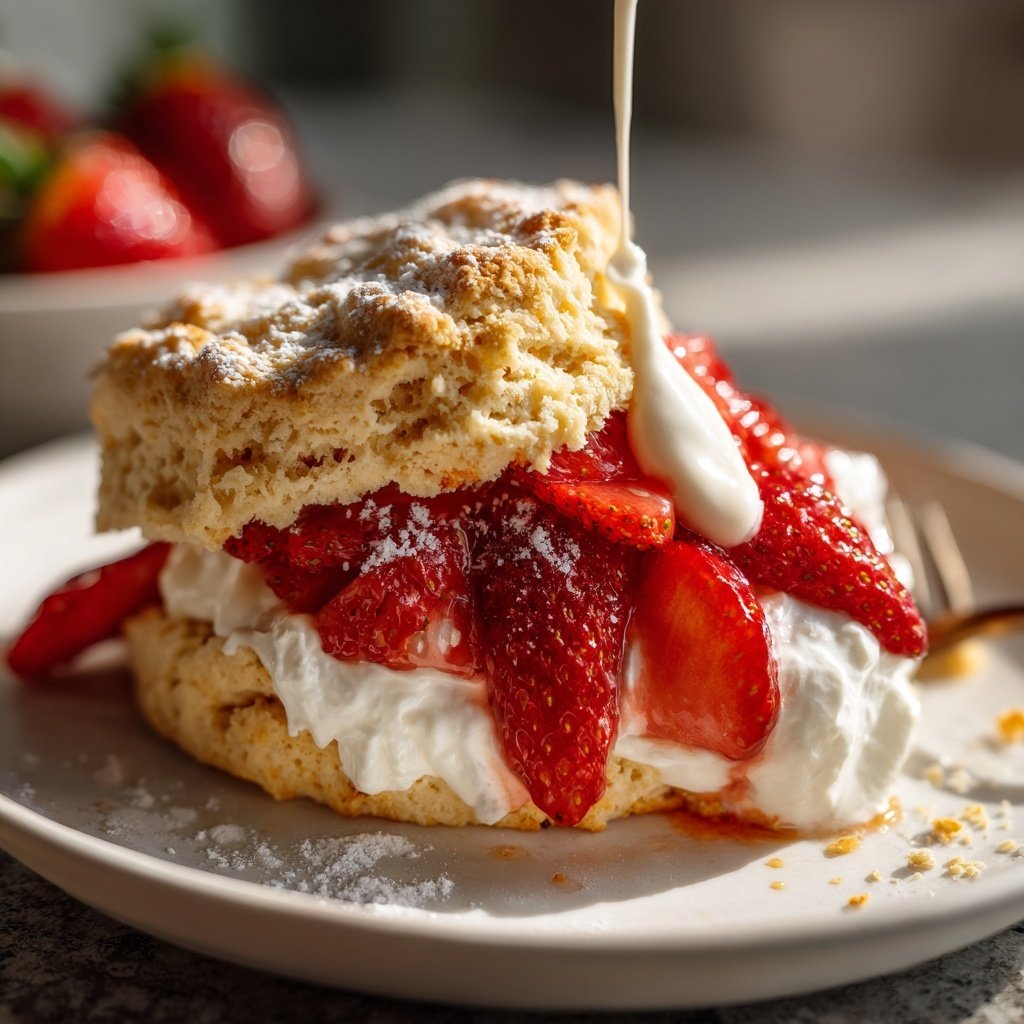 Strawberry Shortcake With Biscuits