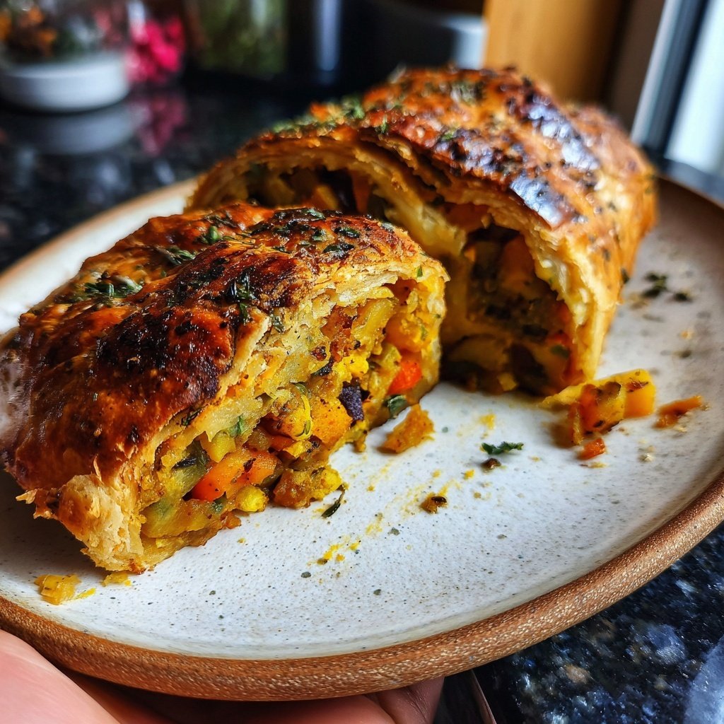 Valentine Dinner Roasted Vegetable Wellington