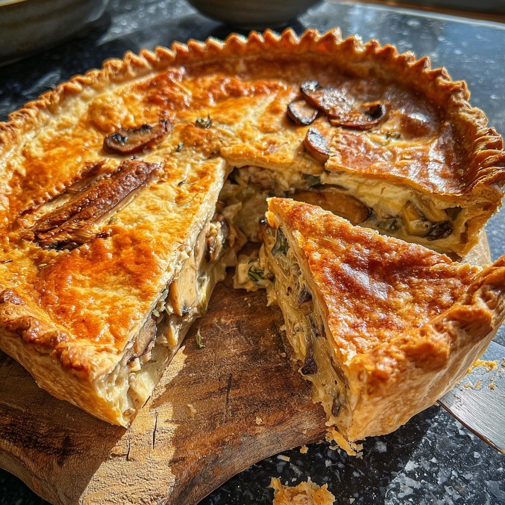 Sunday Mushroom and Leek Pie