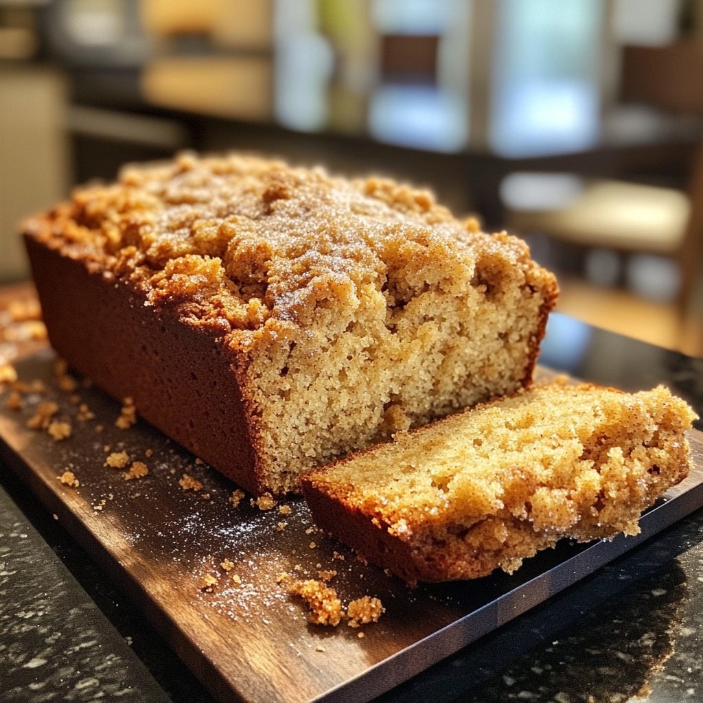 Banana Bread with Cinnamon Sugar Topping Recipe